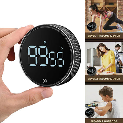 LED Digital Kitchen Timer for Cooking Shower Magnetic Electronic Digital Timer Smart Timer Mechanical Remind Alarm Kitchen Tool